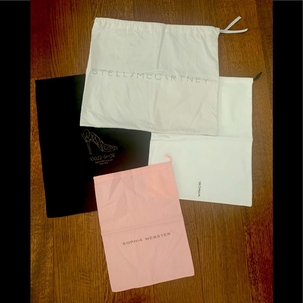 Set of 4 large designer dust bags. See description